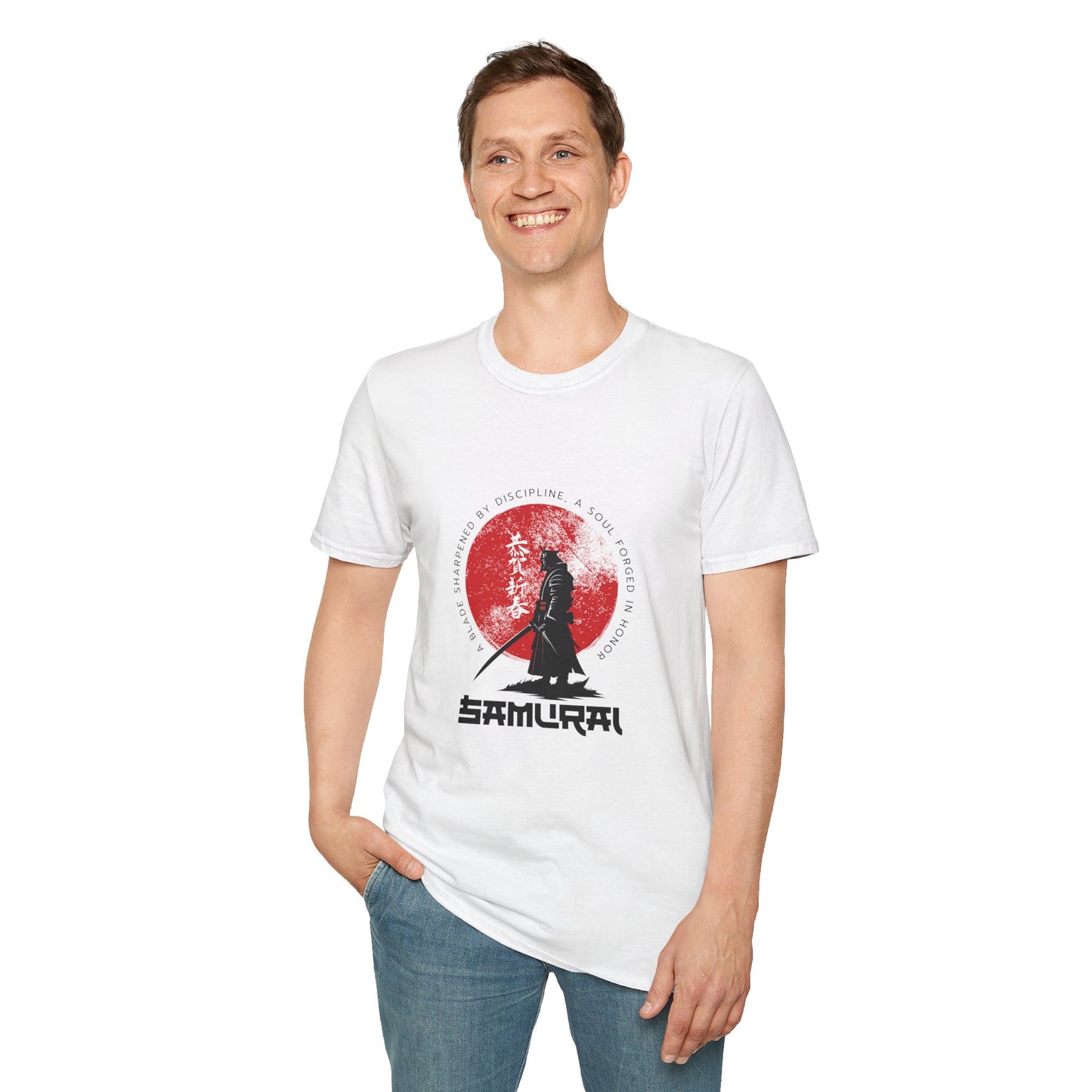 Samurai Graphic T-Shirt, Unisex Softstyle Tee, Anime Fashion, Cool Gift for Fans, Casual Wear, Perfect for Comfy Days