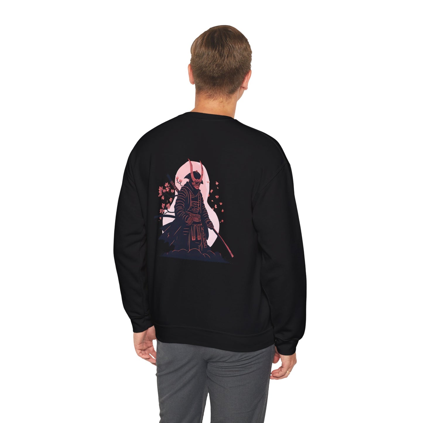 Samurai Vibes Crewneck Sweatshirt, Unisex Heavy Blend, Cosplay Apparel, Casual Streetwear, Gift for Anime Fans, Fall/Winter Essential