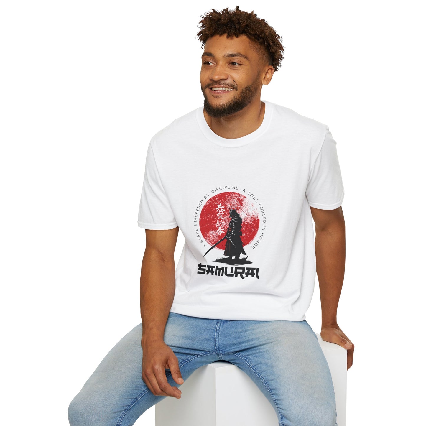 Samurai Graphic T-Shirt, Unisex Softstyle Tee, Anime Fashion, Cool Gift for Fans, Casual Wear, Perfect for Comfy Days