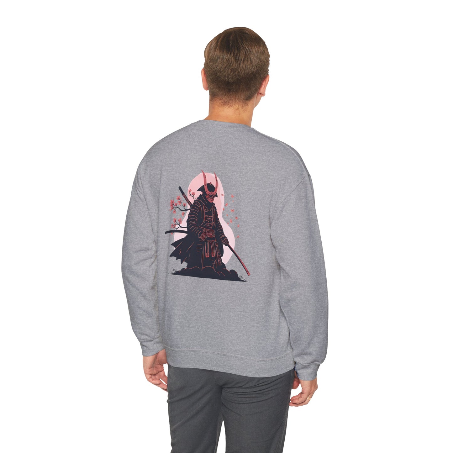 Samurai Vibes Crewneck Sweatshirt, Unisex Heavy Blend, Cosplay Apparel, Casual Streetwear, Gift for Anime Fans, Fall/Winter Essential