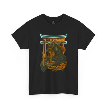 Ronin Ramen Tee: Unisex Cotton Shirt, Japanese Art, Foodie Gift, Anime Fashion, Casual Wear, Streetwear Style